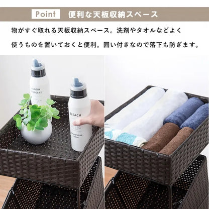 ランドリーラック RAN-2425 幅28cm 奥行き45cm 高さ103cm