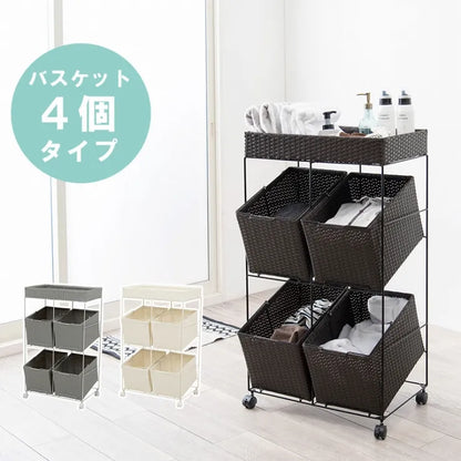 ランドリーラック RAN-2426 幅56cm 奥行き45cm 高さ103cm