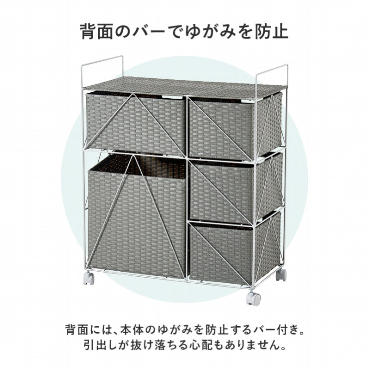 ランドリーラック RAN-2458 幅65cm 奥行き35cm 高さ80cm