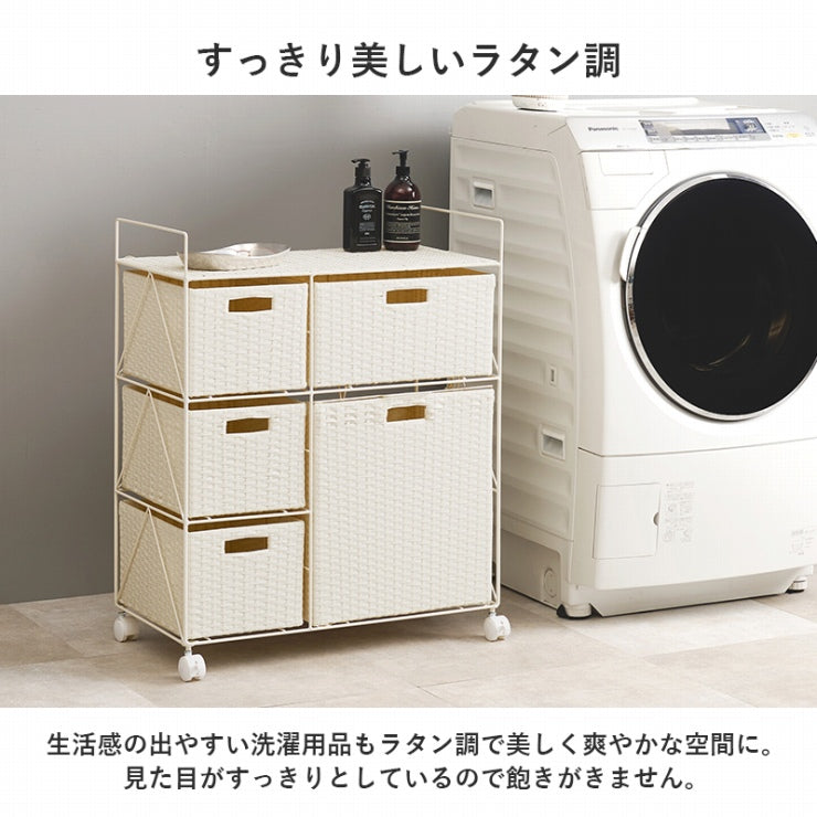 ランドリーラック RAN-2458 幅65cm 奥行き35cm 高さ80cm