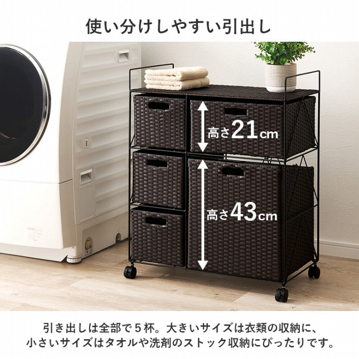ランドリーラック RAN-2458 幅65cm 奥行き35cm 高さ80cm