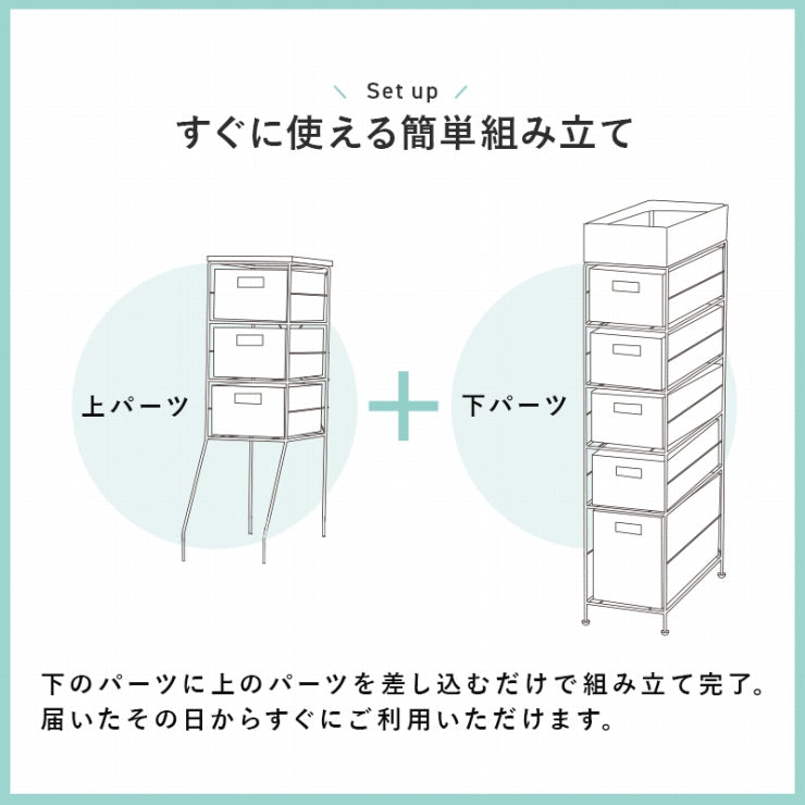 ランドリーチェスト RAN-2460 幅20cm 奥行き45cm 高さ154cm