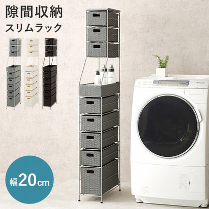 ランドリーチェスト RAN-2460 幅20cm 奥行き45cm 高さ154cm