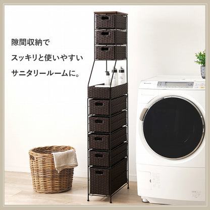 ランドリーチェスト RAN-2460 幅20cm 奥行き45cm 高さ154cm