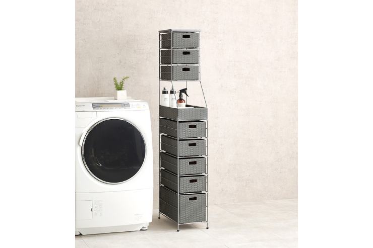 ランドリーチェスト RAN-2461 幅25cm 奥行き45cm 高さ154cm