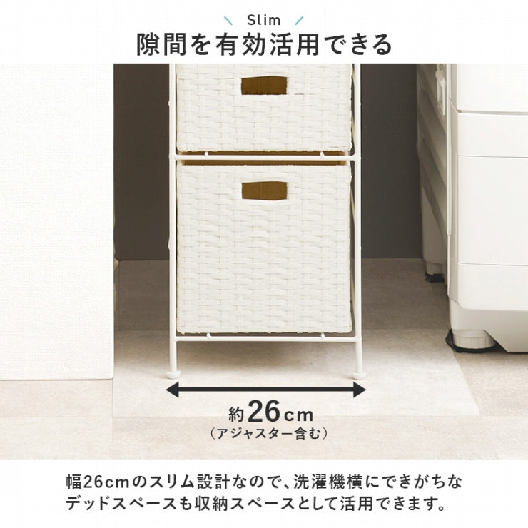 ランドリーチェスト RAN-2461 幅25cm 奥行き45cm 高さ154cm