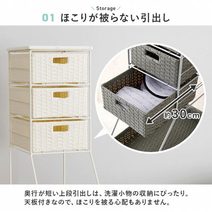 ランドリーチェスト RAN-2461 幅25cm 奥行き45cm 高さ154cm