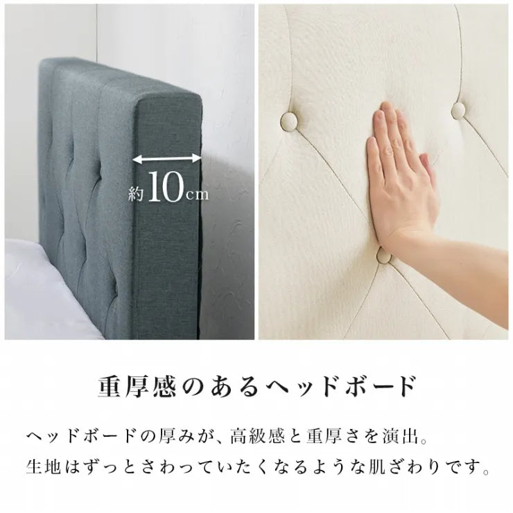 マットレス付きシングルベッド RB-17173301S 幅106cm 奥行き209cm 高さ81cm 床面高さ29cm