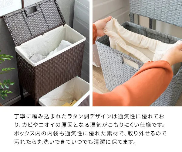 ランドリーボックス Diario ディアリオ RB-500 幅50cm 奥行き25cm 高さ80cm