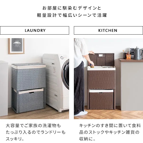 ランドリーボックス Diario ディアリオ RB-500 幅50cm 奥行き25cm 高さ80cm