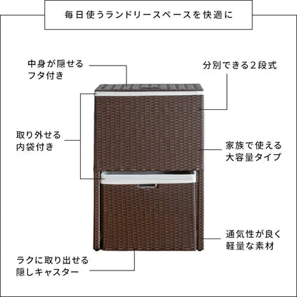 ランドリーボックス Diario ディアリオ RB-500 幅50cm 奥行き25cm 高さ80cm