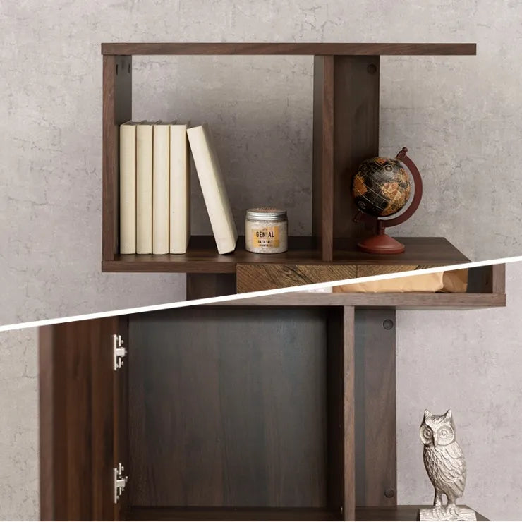 Folding leg table MT-6866 Width 105cm Depth 55cm Height 32(7)cm Folding center table Natural Brown Wooden table Solid Iron Retro Cafe table Wood table Modern Scandinavian Stylish Cute Industrial