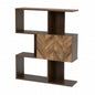 Folding leg table MT-6866 Width 105cm Depth 55cm Height 32(7)cm Folding center table Natural Brown Wooden table Solid Iron Retro Cafe table Wood table Modern Scandinavian Stylish Cute Industrial