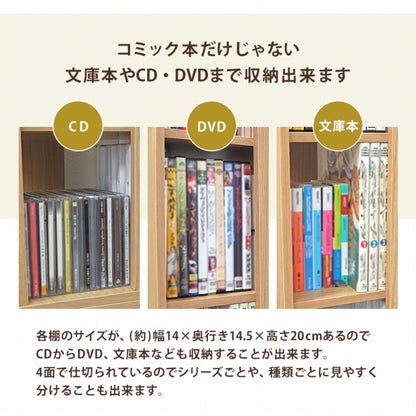 回転コミックラック RCC-1024 幅39.5cm 奥行き39.5cm 高さ137.5cm