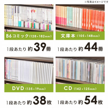ブックラック RCC-1515 幅60cm 奥行き22cm 高さ90cm