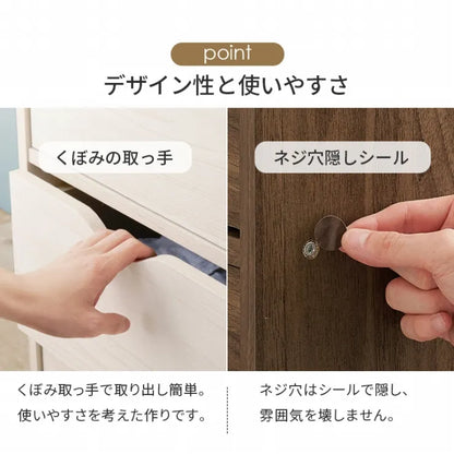 キャスター付きチェスト RCC-1551 幅40cm 奥行40cm 高さ67cm