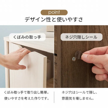 キャスター付きチェスト RCC-1552 幅80cm 奥行40cm 高さ67cm