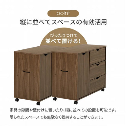 キャスター付きチェスト RCC-1552 幅80cm 奥行40cm 高さ67cm