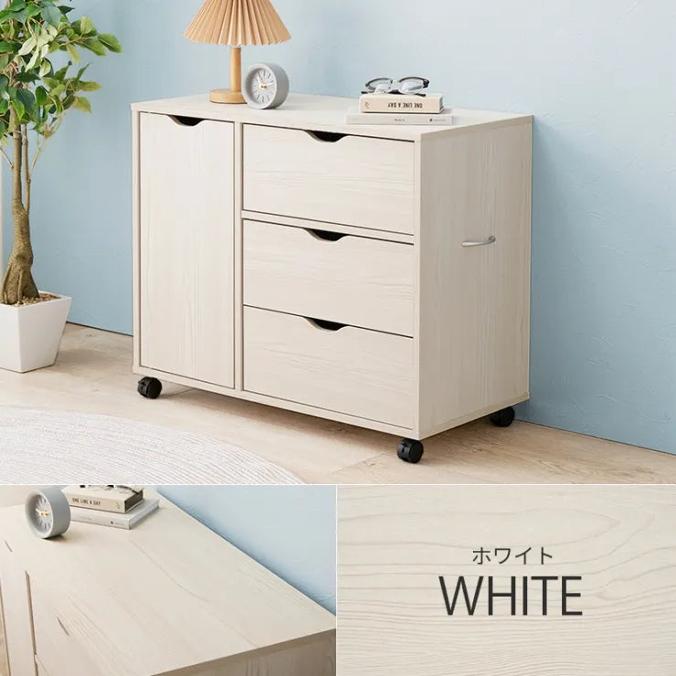 キャスター付きチェスト RCC-1552 幅80cm 奥行40cm 高さ67cm