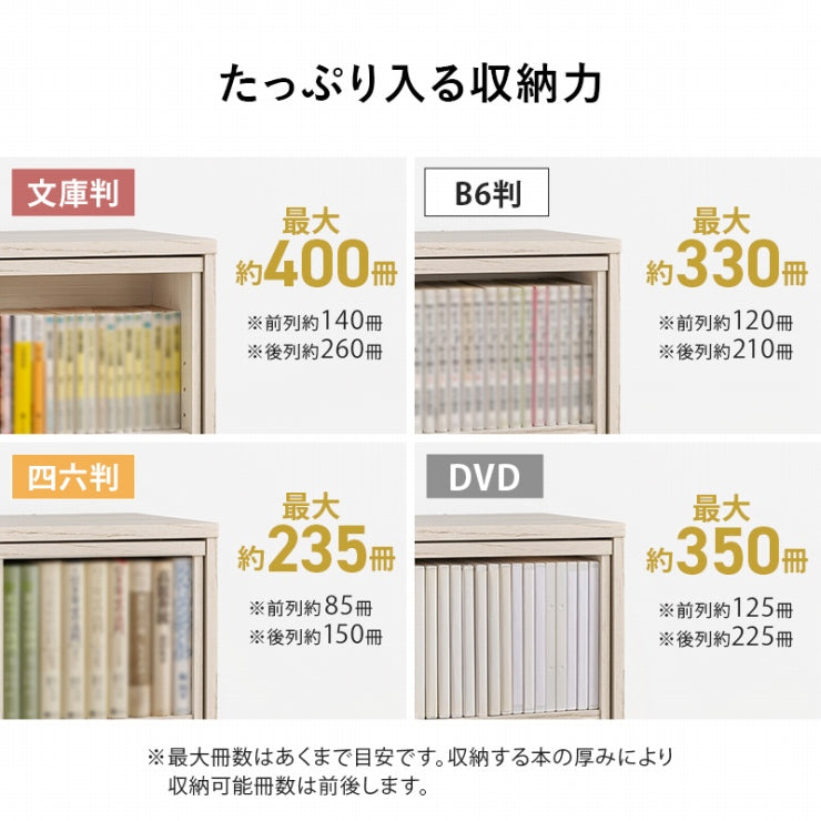 スライド棚付きコミックラック RCC-1564 幅90cm 奥行き33cm 高さ92cm