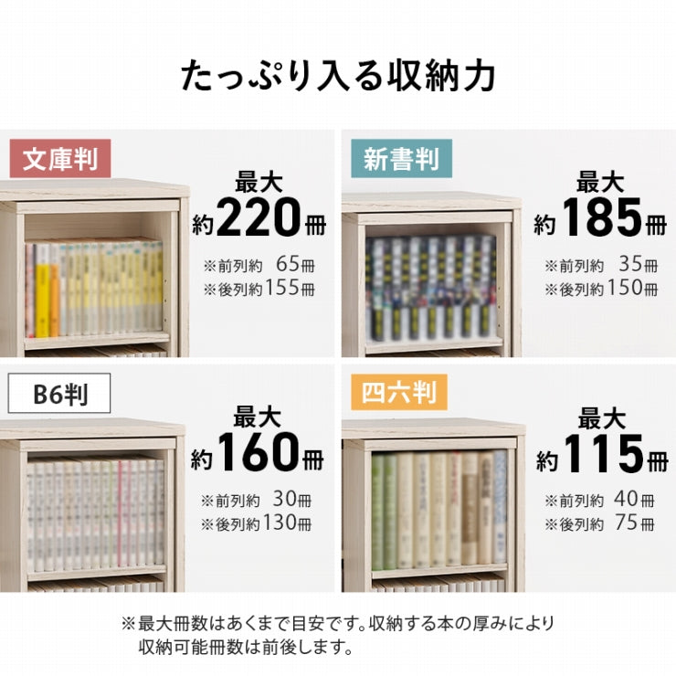 スライド棚付きコミックラック RCC-1566 幅60cm 奥行き33cm 高さ92cm