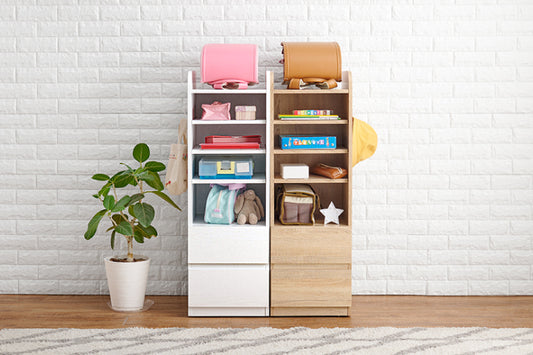 Bookshelf RCC-1021-L Width 55cm Depth 26cm Height 68cm Open rack Stylish Slim With casters Wall shelf Shelf Partition DVD rack Magazine rack Entryway storage Bookshelf Living room Slim Wall