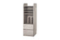 Bibliothèque RCC-1021-L Largeur 55 cm Profondeur 26 cm Hauteur 68 cm Étagère ouverte Élégant Mince Avec roulettes Étagère murale Étagère Cloison Support DVD Porte-revues Rangement d'entrée Bibliothèque Salon Mince Mural