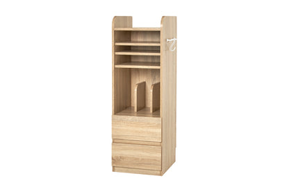 Bibliothèque RCC-1021-L Largeur 55 cm Profondeur 26 cm Hauteur 68 cm Étagère ouverte Élégant Mince Avec roulettes Étagère murale Étagère Cloison Support DVD Porte-revues Rangement d'entrée Bibliothèque Salon Mince Mural