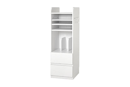 Bibliothèque RCC-1021-L Largeur 55 cm Profondeur 26 cm Hauteur 68 cm Étagère ouverte Élégant Mince Avec roulettes Étagère murale Étagère Cloison Support DVD Porte-revues Rangement d'entrée Bibliothèque Salon Mince Mural