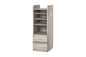 Bibliothèque RCC-1021-L Largeur 55 cm Profondeur 26 cm Hauteur 68 cm Étagère ouverte Élégant Mince Avec roulettes Étagère murale Étagère Cloison Support DVD Porte-revues Rangement d'entrée Bibliothèque Salon Mince Mural