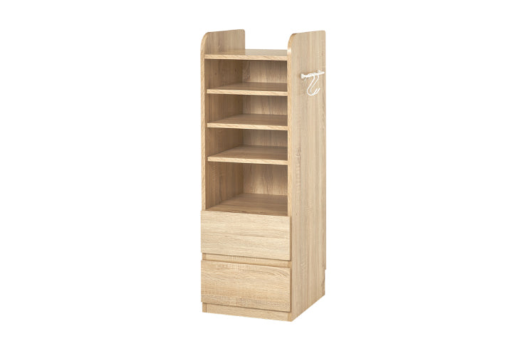 Bibliothèque RCC-1021-L Largeur 55 cm Profondeur 26 cm Hauteur 68 cm Étagère ouverte Élégant Mince Avec roulettes Étagère murale Étagère Cloison Support DVD Porte-revues Rangement d'entrée Bibliothèque Salon Mince Mural