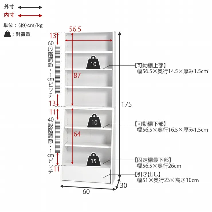 ブックラック RCC-1906S 幅60cm 奥行30cm