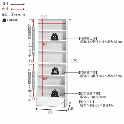 ブックラック RCC-1906S 幅60cm 奥行30cm