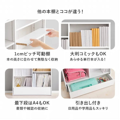 ブックラック RCC-1907S 幅90cm 奥行30cm 高さ175cm