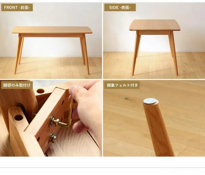 Folding leg table MT-6866 Width 105cm Depth 55cm Height 32(7)cm Folding center table Natural Brown Wooden table Solid Iron Retro Cafe table Wood table Modern Scandinavian Stylish Cute Industrial