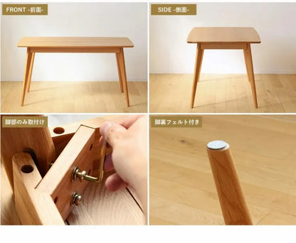 Folding leg table MT-6866 Width 105cm Depth 55cm Height 32(7)cm Folding center table Natural Brown Wooden table Solid Iron Retro Cafe table Wood table Modern Scandinavian Stylish Cute Industrial