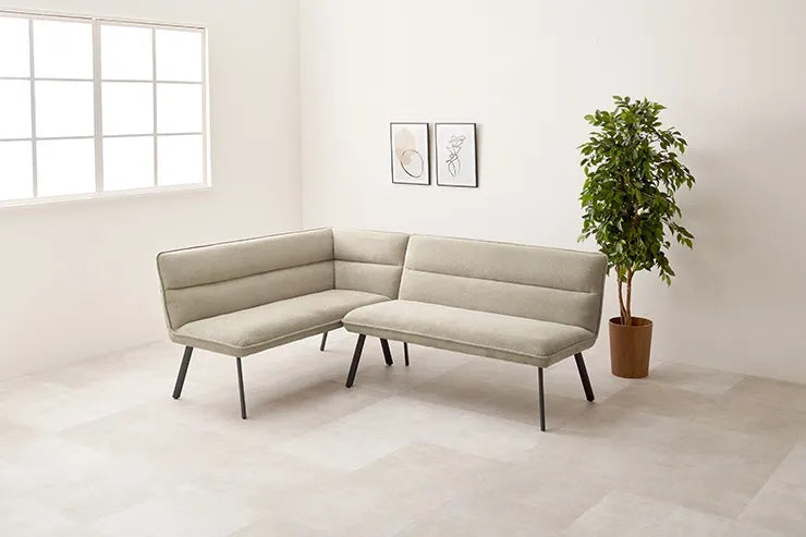 ダイニングソファ2点セット ROISE-2P-LS 幅137cm 奥行き66cm 高さ75cm 座面高さ44cm