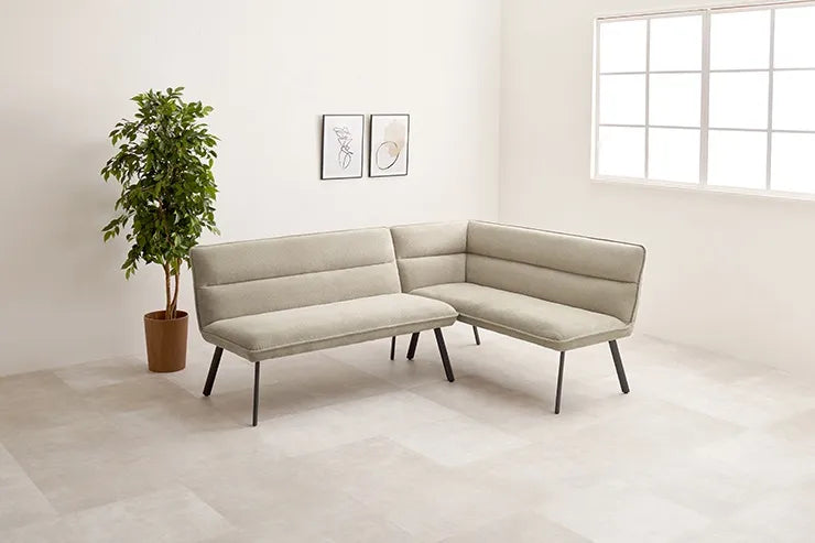 ダイニングソファ2点セット ROISE-2P-RS 幅137cm 奥行き66cm 高さ75cm 座面高さ44cm
