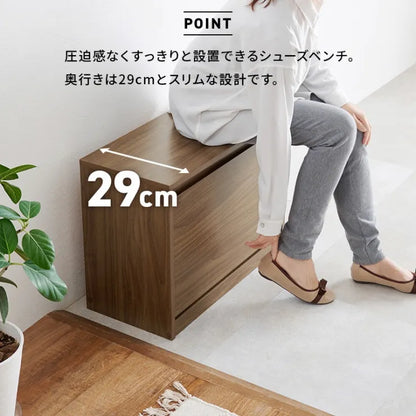 シューズベンチ RSB-1553 幅60cm 奥行き29cm 高さ46cm