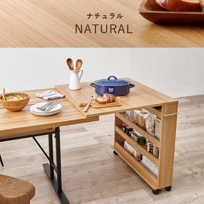 Table pliante MT-6866 Largeur 105 cm Profondeur 55 cm Hauteur 32 (7) cm Table centrale pliante Table en bois marron naturel Fer massif Table de café rétro Table en bois Moderne Scandinave Élégant Mignon Industriel
