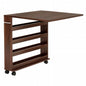 Table pliante MT-6866 Largeur 105 cm Profondeur 55 cm Hauteur 32 (7) cm Table centrale pliante Table en bois marron naturel Fer massif Table de café rétro Table en bois Moderne Scandinave Élégant Mignon Industriel
