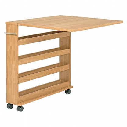 Table pliante MT-6866 Largeur 105 cm Profondeur 55 cm Hauteur 32 (7) cm Table centrale pliante Table en bois marron naturel Fer massif Table de café rétro Table en bois Moderne Scandinave Élégant Mignon Industriel