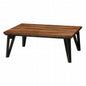 Table pliante MT-6866 Largeur 105 cm Profondeur 55 cm Hauteur 32 (7) cm Table centrale pliante Table en bois marron naturel Fer massif Table de café rétro Table en bois Moderne Scandinave Élégant Mignon Industriel