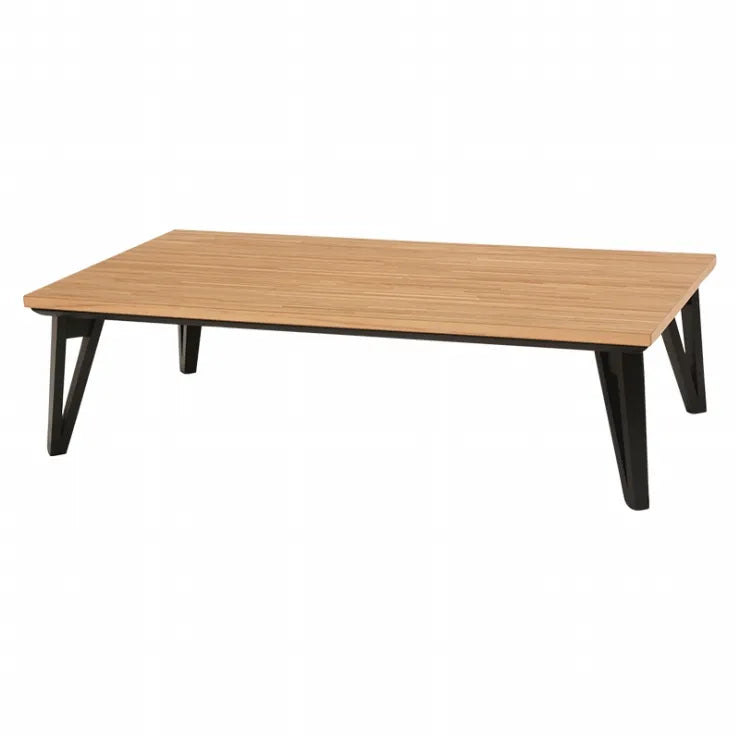 Table pliante MT-6866 Largeur 105 cm Profondeur 55 cm Hauteur 32 (7) cm Table centrale pliante Table en bois marron naturel Fer massif Table de café rétro Table en bois Moderne Scandinave Élégant Mignon Industriel