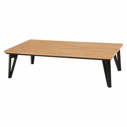 Table pliante MT-6866 Largeur 105 cm Profondeur 55 cm Hauteur 32 (7) cm Table centrale pliante Table en bois marron naturel Fer massif Table de café rétro Table en bois Moderne Scandinave Élégant Mignon Industriel