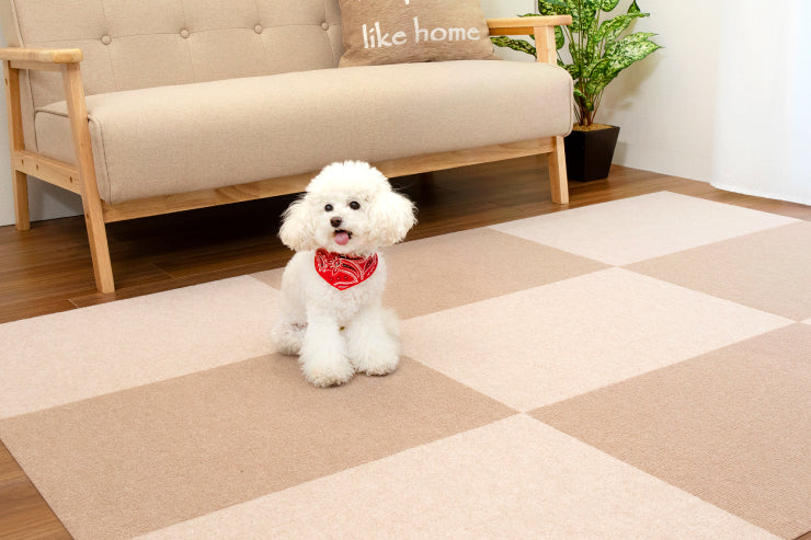 おくだけ吸着 はっ水 吸着マット 45×60cm 12枚入り 1セット 薄さ4mm ペットマット 日本製 国産 大判 カット可 床暖房対応 洗濯OK タイルカーペット ラグ マット 床保護 滑り止めマット