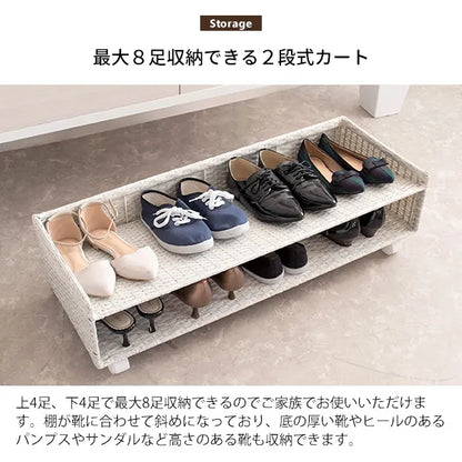 シューズカート Carton カルトン SC-800 幅80cm 奥行き30cm 高さ23cm