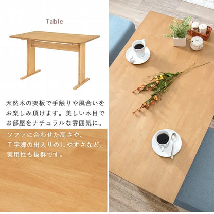 ソファダイニング4点セット SH-8614-15-4SR 幅110cm 奥行き70cm 高さ65cm