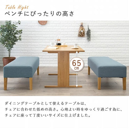 Table pliante MT-6866 Largeur 105 cm Profondeur 55 cm Hauteur 32 (7) cm Table centrale pliante Table en bois marron naturel Fer massif Table de café rétro Table en bois Moderne Scandinave Élégant Mignon Industriel
