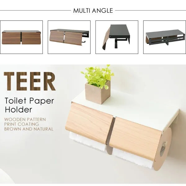 トイレットペーパーホルダー TEER ティール TP-900M 幅25cm 奥行10cm 高さ8cm